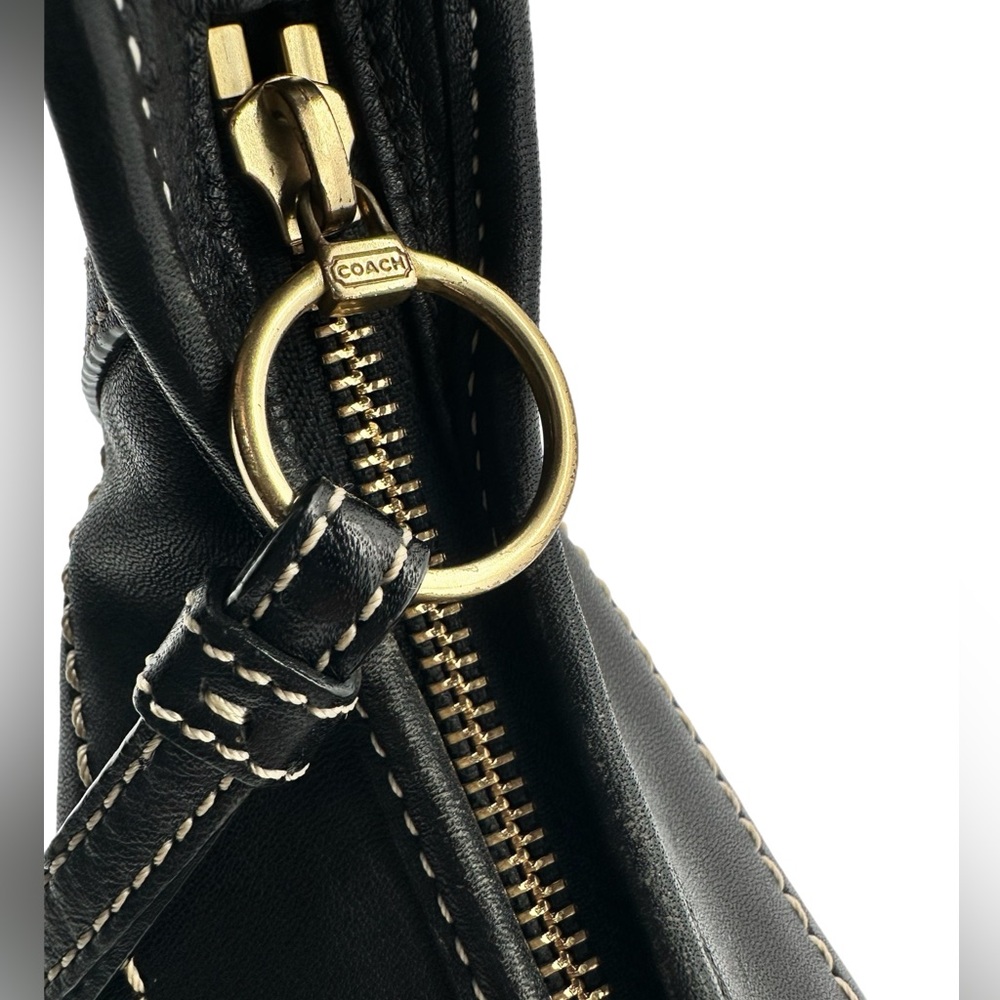 COACH 11282 Mini Ergo Hobo Shoulder Bag Black Leather Rare Y2K - Picture 9 of 14